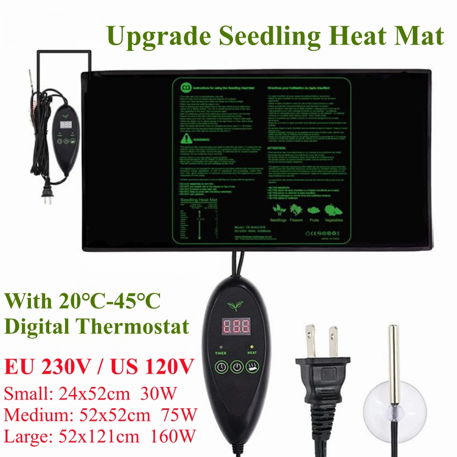Seedling Heat Mat - 3 サイズアップグレード苗ヒートマット防水ヒートパッド 20 枚付き ℃ -45