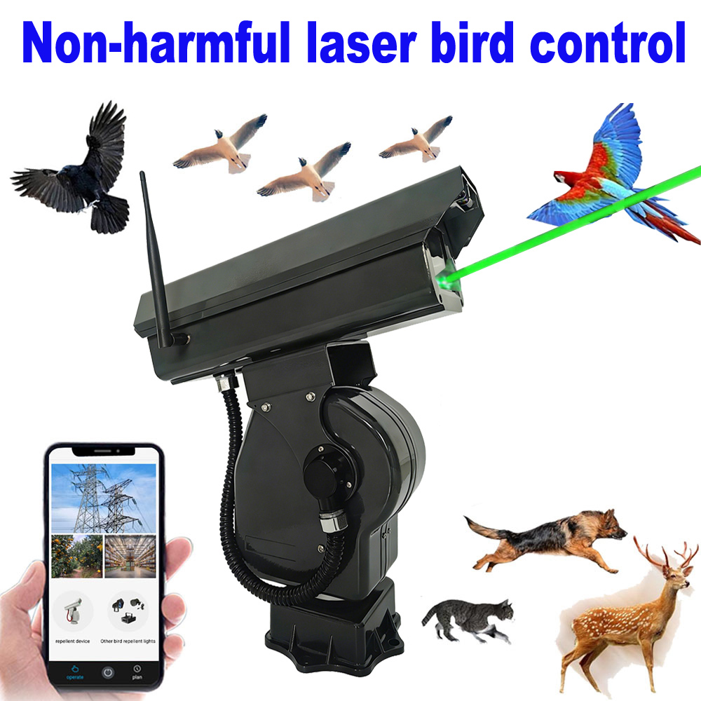 Precision Farming Smart Agriculture - 強力な2Wグリーン鳥よけ装置、高精度で高品質な動物駆除スマートバードデターラント、農業農場向け