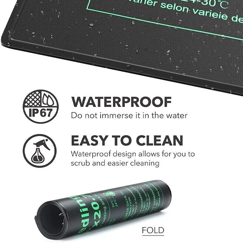 LERWAY 21W 苗床用ヒートマット EUプラグ 室内温 - Seedling Heat Mat のレビューと価格
