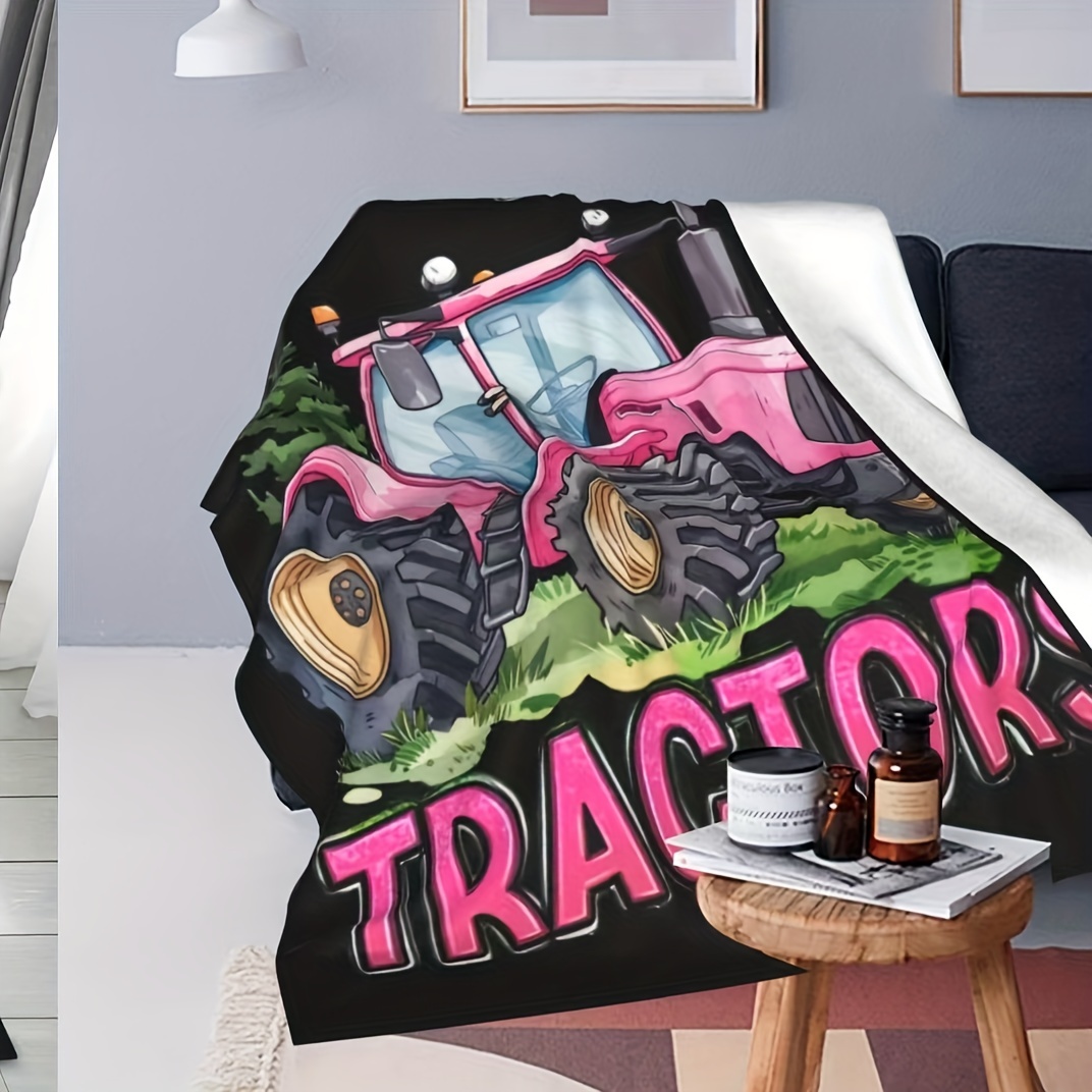 超ソフトなトラクター好きのためのブランケット、フリース製の居 - Agriculture Farming Cartoon のレビューと価格