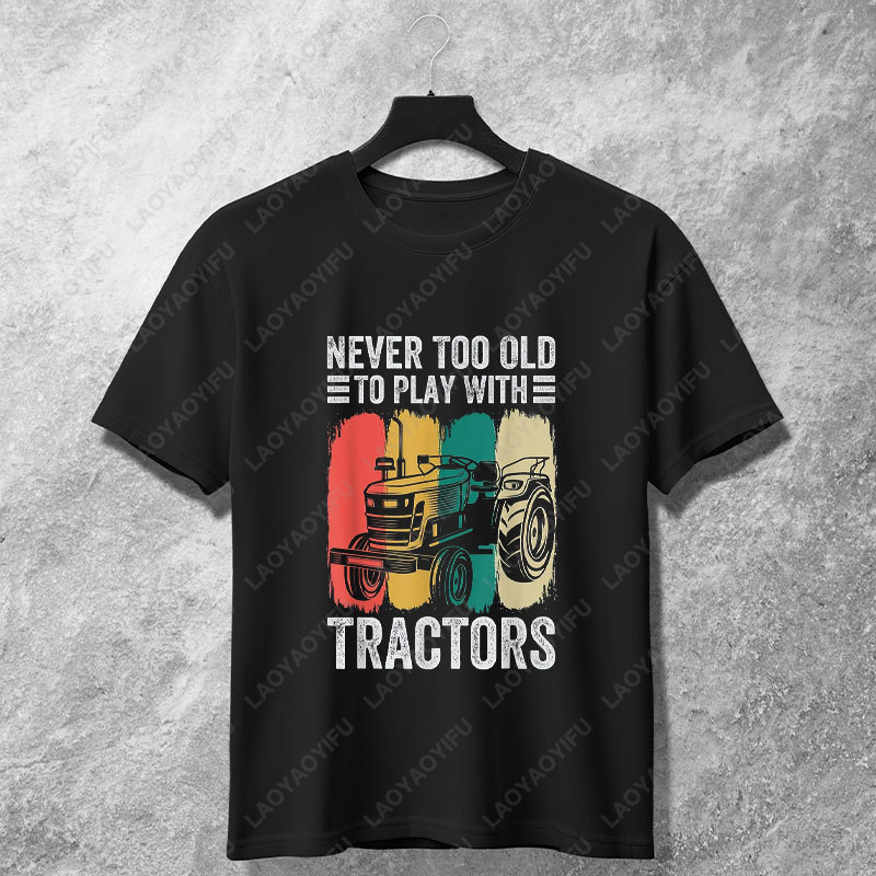 面白いファームトラクターハートビートグラフィックTシャツ半袖 - Agriculture Farming Cartoon のレビューと価格