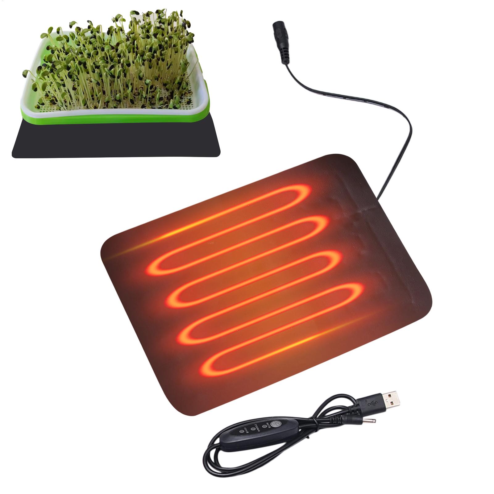 8.5W苗用ヒートマット 5V 2A 植物種子発芽繁殖用保温 - Seedling Heat Mat のレビューと価格