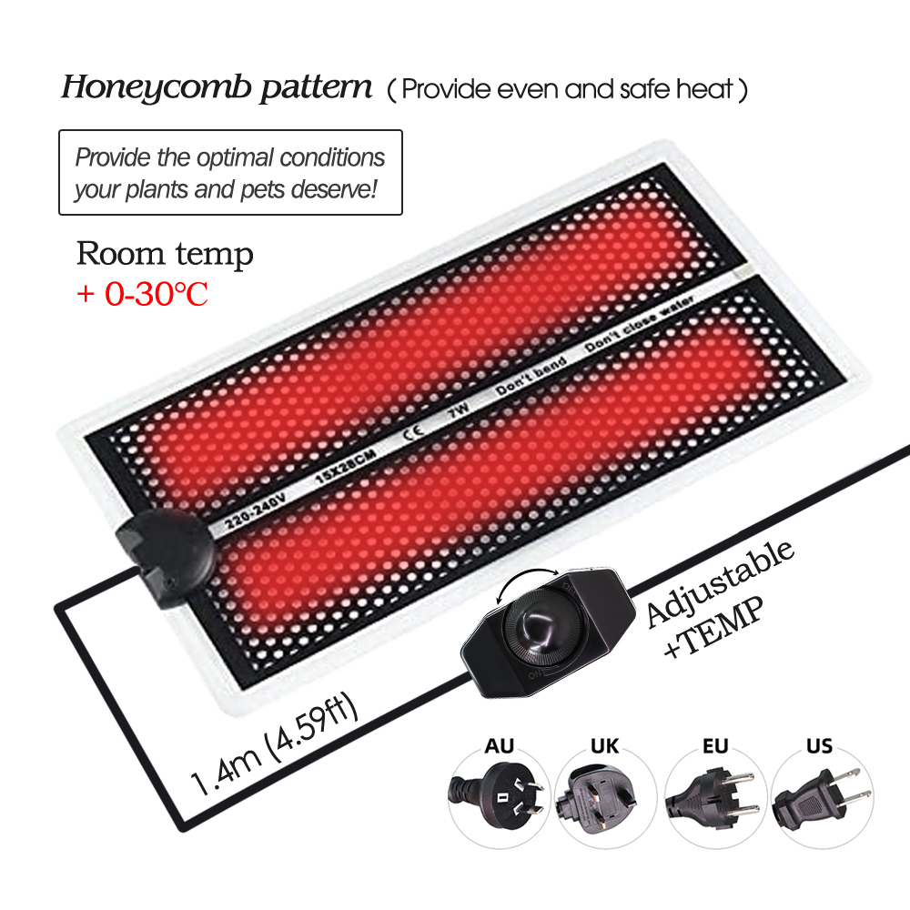 温度調節付きの庭の苗加熱パッド、暖かい農業機器、tortoi - Seedling Heat Mat のレビューと価格